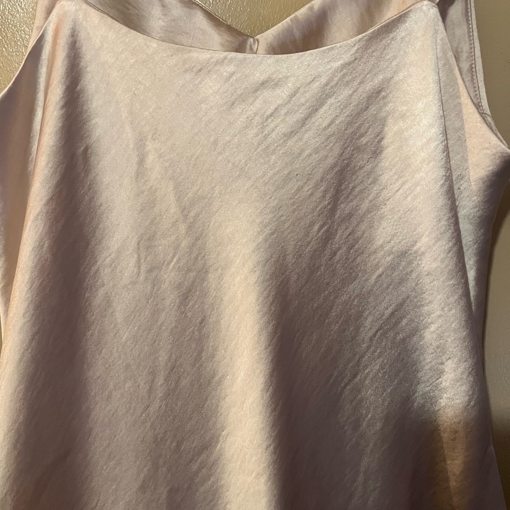 Dress Forum taupey V-Neck Slip Dress silky soft sheath satin - Picture 5 of 10